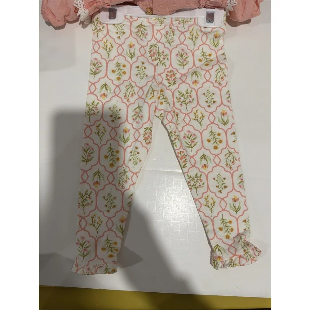 Catherine Malandrino Baby Girl Size 18mo 2pc Outfit Set Tunic Top & Leggings